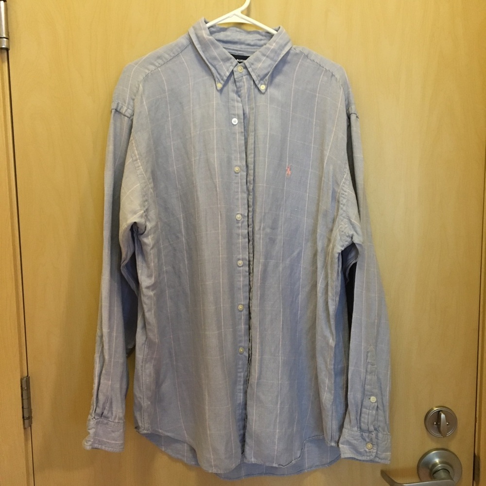 Ralph Lauren Long Sleeve Button Down Golf Shirt